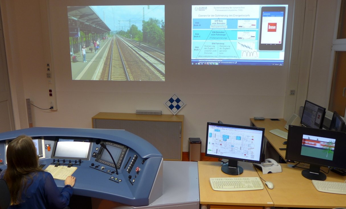 Train Driving Simulator -  Will you manage it energy-efficiently and on time?